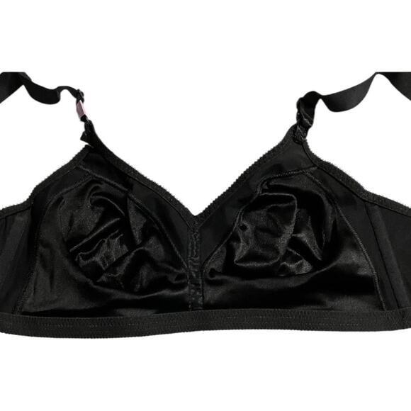 Bali Bra Womens Size 38D Double Support Full Figure Wireless DF3820 Black Bra - Picture 3 of 10